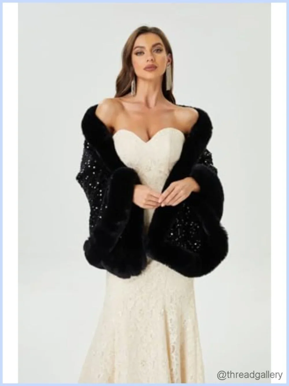Faux Fur Wrap Shawl Stole Cape Winter Wedding Prom Party
